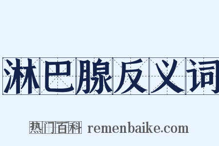 淋巴腺反义词是什么意思的图片